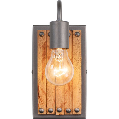 Ella Jane 1 Light 5 inch New Bronze and Honey Wood ADA Wall Sconce Wall Light