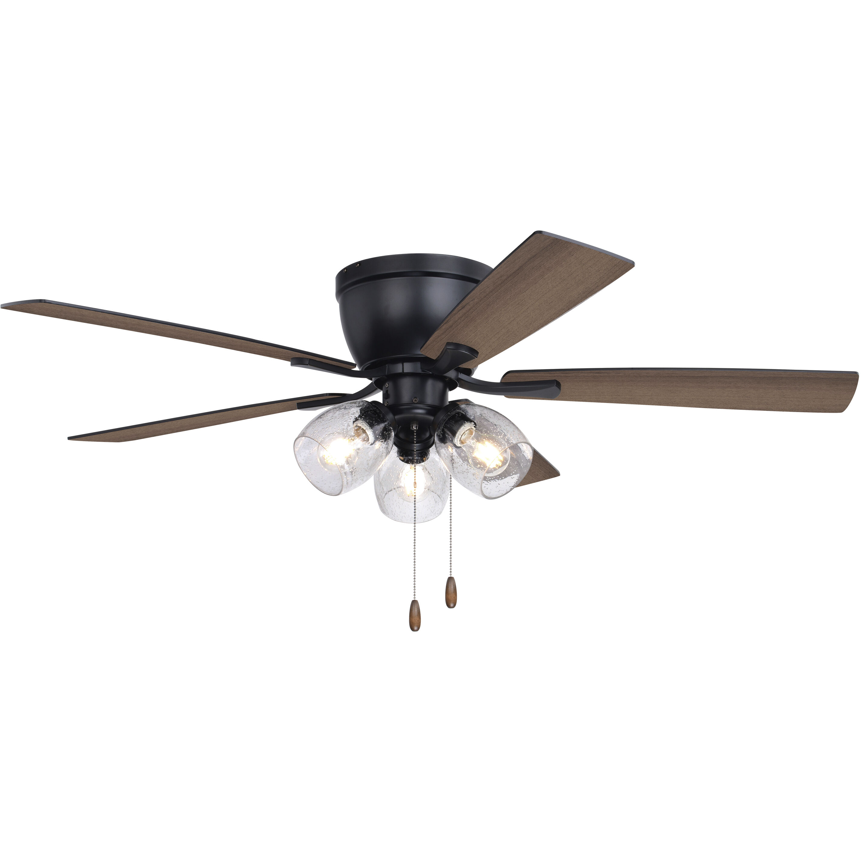 Brayton 21.06 inch Black with Black-Dark Oak Blades Ceiling Fan