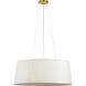 Barbara Barry Halo LED 27.25 inch Soft Brass Fabric Hanging Shade Ceiling Light