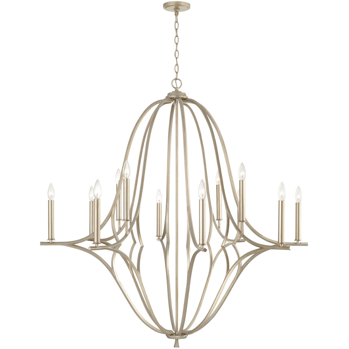 Claire 12 Light 48 inch Brushed Champagne Chandelier Ceiling Light