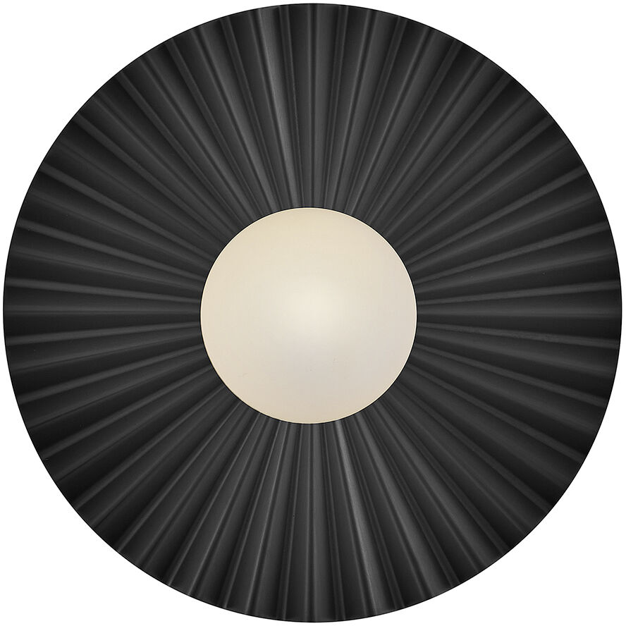 Stevie 1 Light 13.75 inch Black Flush Mount Ceiling Light, Medium