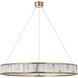 Chapman & Myers Iterna LED 40 inch Antique-Burnished Brass Ring Chandelier Ceiling Light