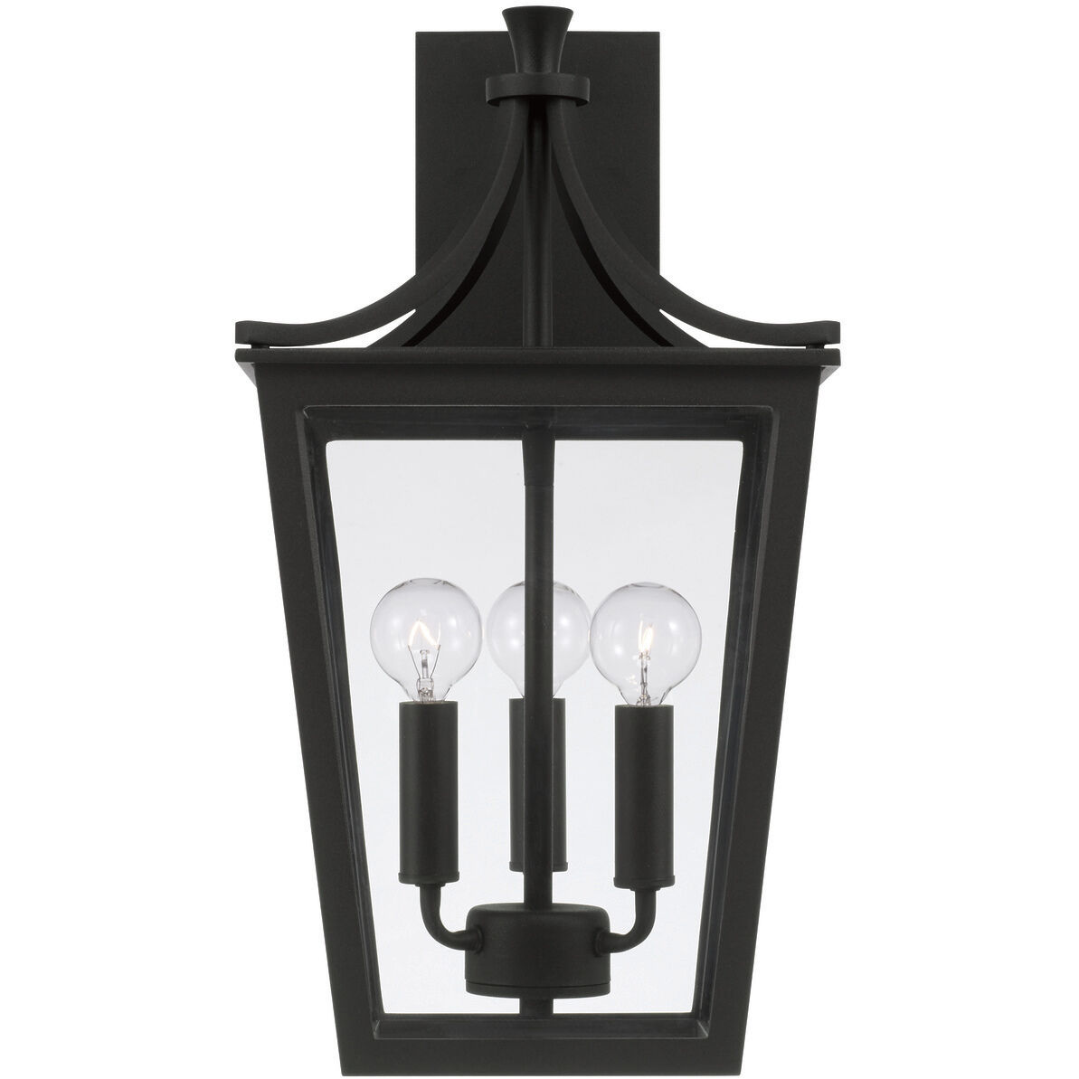 Adair 3 Light 19.25 inch Black Outdoor Wall Lantern