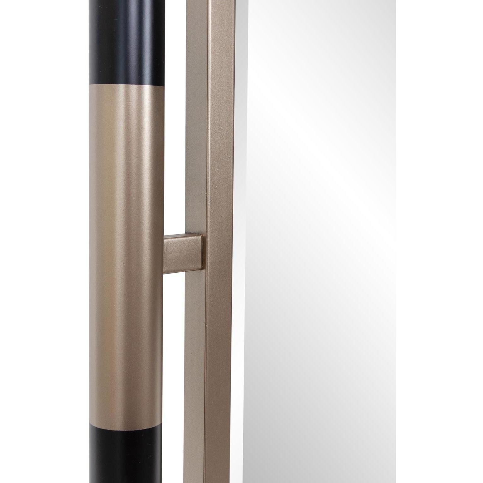 Fitzgerald 48 X 48 inch Black and Brass Mirror, Large