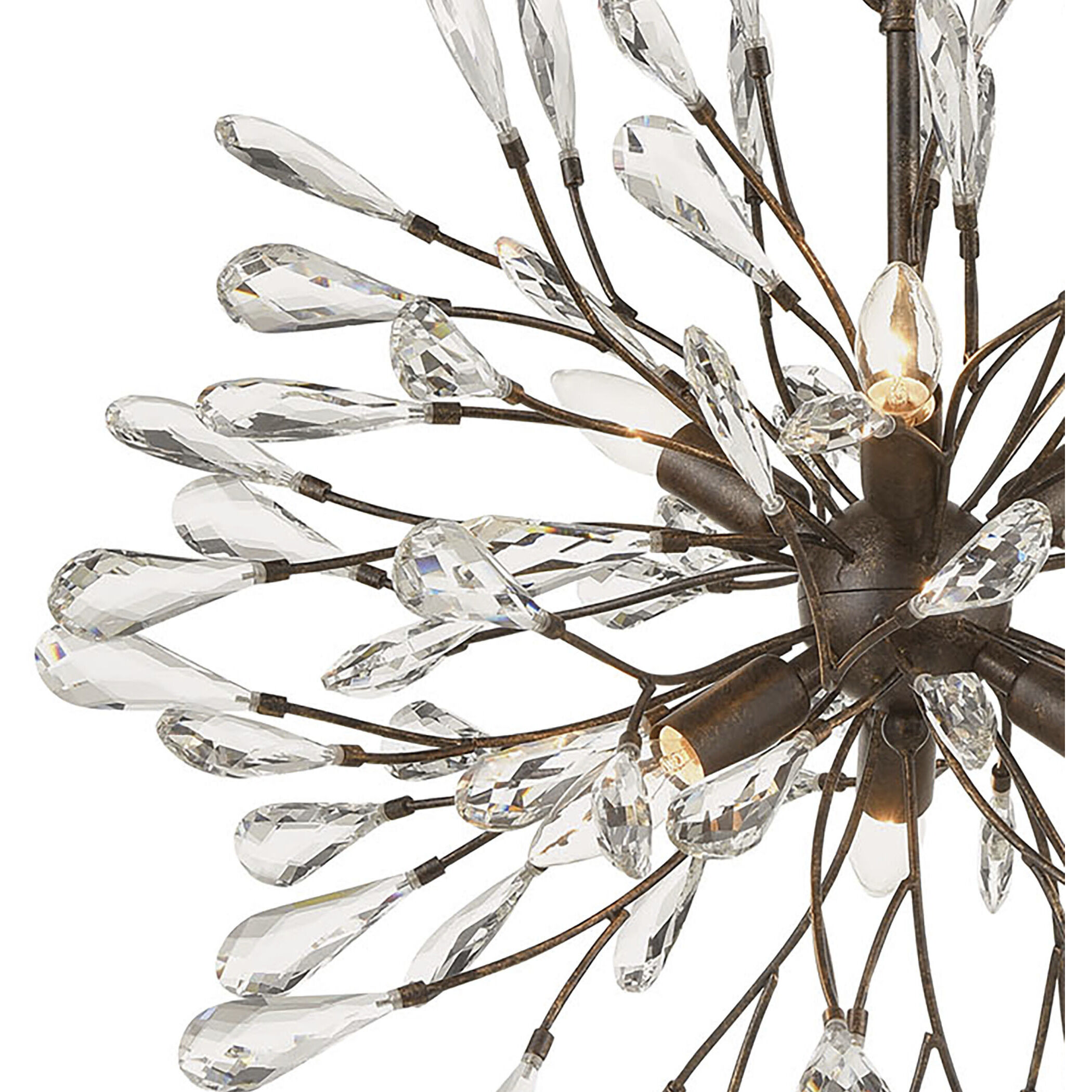 Crislett 6 Light 25 inch Sunglow Bronze Chandelier Ceiling Light