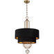 Grandeur 8 Light 24 inch Aged Antique Brass Pendant Ceiling Light