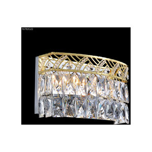 Zoe 3 Light 11 inch Gold Crystal Chandelier Ceiling Light