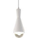 Radiance Collection 1 Light 4.75 inch Bisque with Brushed Nickel Pendant Ceiling Light