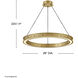 Althea LED 26 inch Lacquered Brass Chandelier Ceiling Light