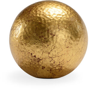 Claire Bell Gold Leaf Hammered Ball Accent, Medium