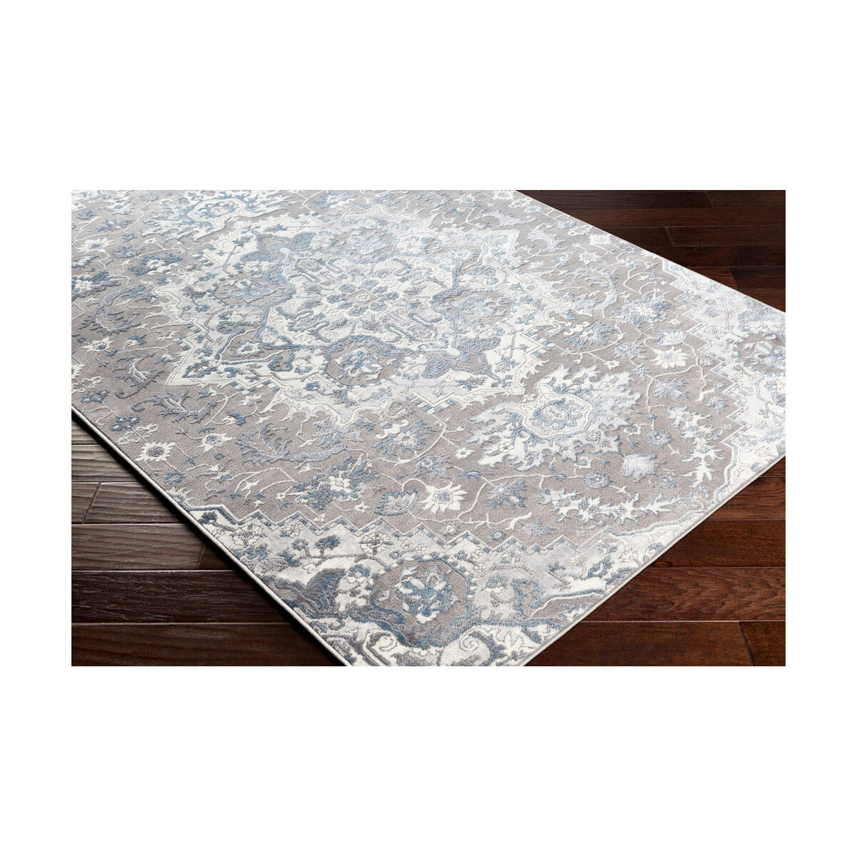 Mirth 35 X 24 inch Charcoal/Denim/Ivory/Medium Gray/Light Gray Rugs