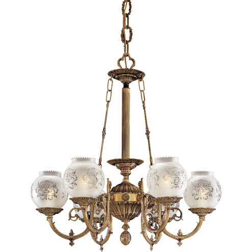 Jonathan 6 Light 27 inch Classic Brass Chandelier Ceiling Light