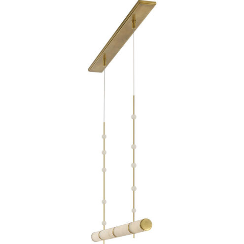 Anne-Marie Barton Marcell Linear Chandelier Ceiling Light in Antique-Burnished Brass