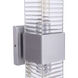 Ridge 2 Light 18 inch Satin Aluminum Outdoor Wall Sconce