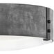 Open Air Sawyer LED 15 inch Aged Zinc with Distressed Black Outdoor Flush Mount