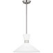Drew & Jonathan Belcarra 1 Light 15 inch Brushed Steel Pendant Ceiling Light