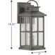 Williamston 1 Light 14 inch Antique Pewter Outdoor Wall Lantern, Medium