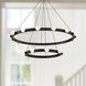 Rezz LED 35.5 inch Black Chandelier Ceiling Light