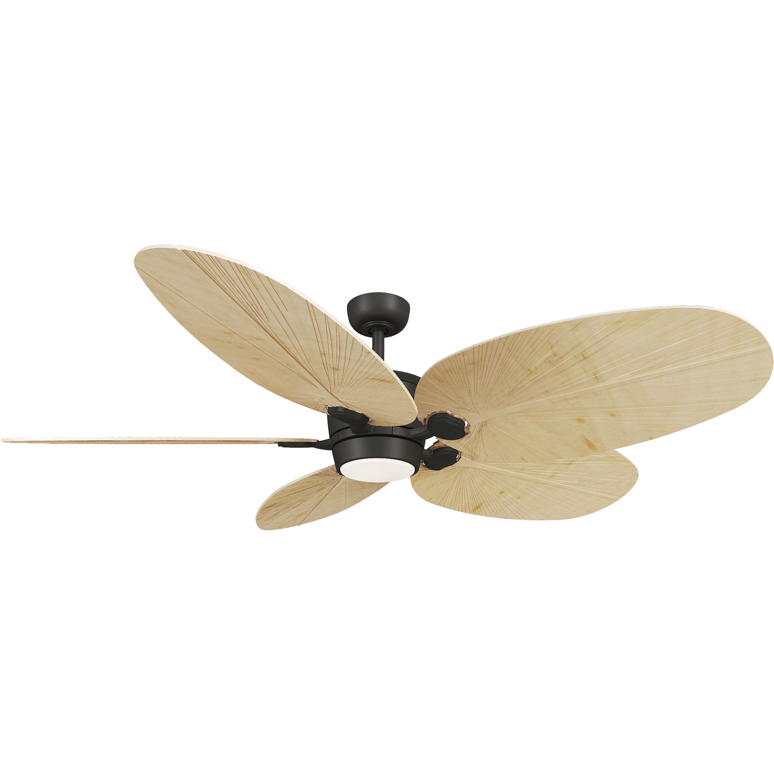 Portesa 60 inch Coal with Natural Palm Blades Smart Ceiling Fan
