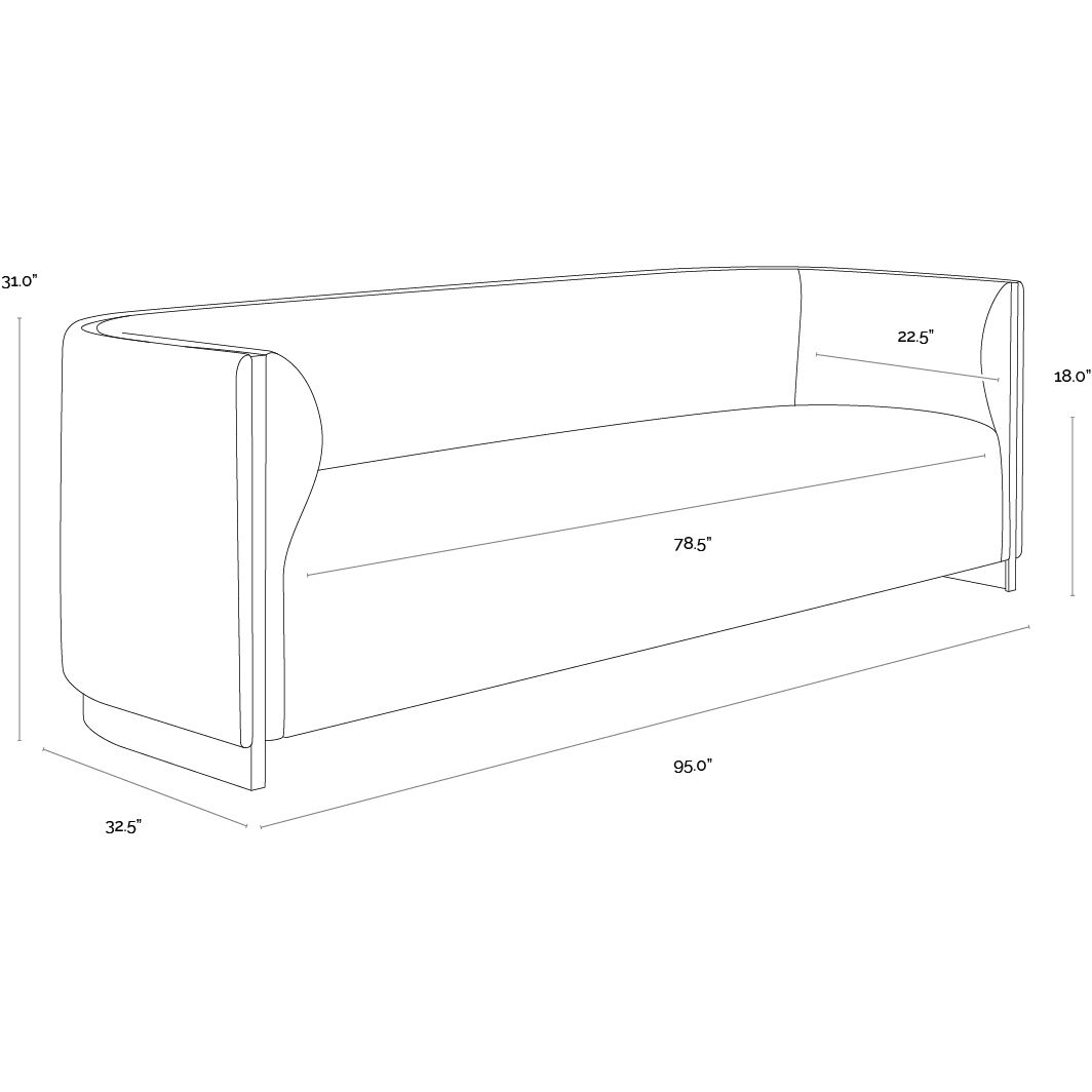 Larron Rhea Light Barley Sofa