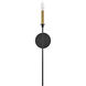 Hux LED 5.25 inch Black Sconce Wall Light