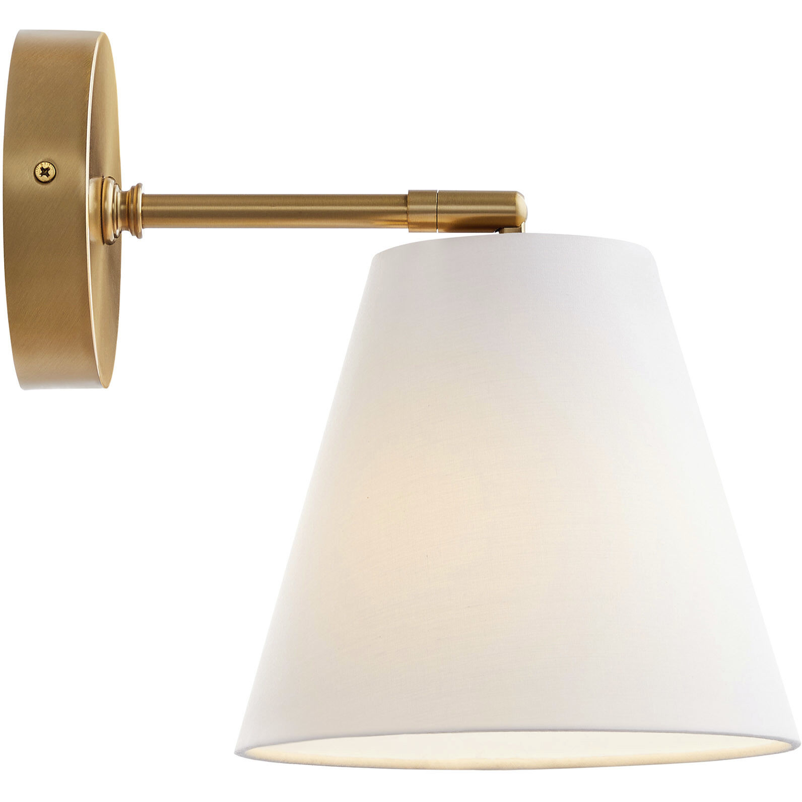Transitional 1 Light 8 inch Natural Brass Wall Sconce Wall Light