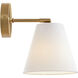 Transitional 1 Light 8 inch Natural Brass Wall Sconce Wall Light