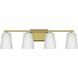 Vertex 4 Light 29 inch Brushed Gold Bath Light Wall Light