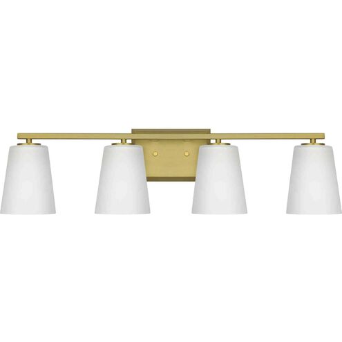 Vertex 4 Light 29 inch Brushed Gold Bath Light Wall Light