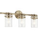 Brinley 3 Light 24 inch Champagne Bronze Bath Vanity Light Wall Light