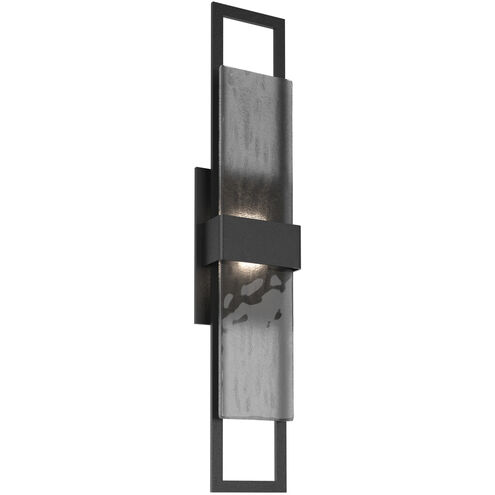 Sasha LED Textured Black Outdoor Sconce