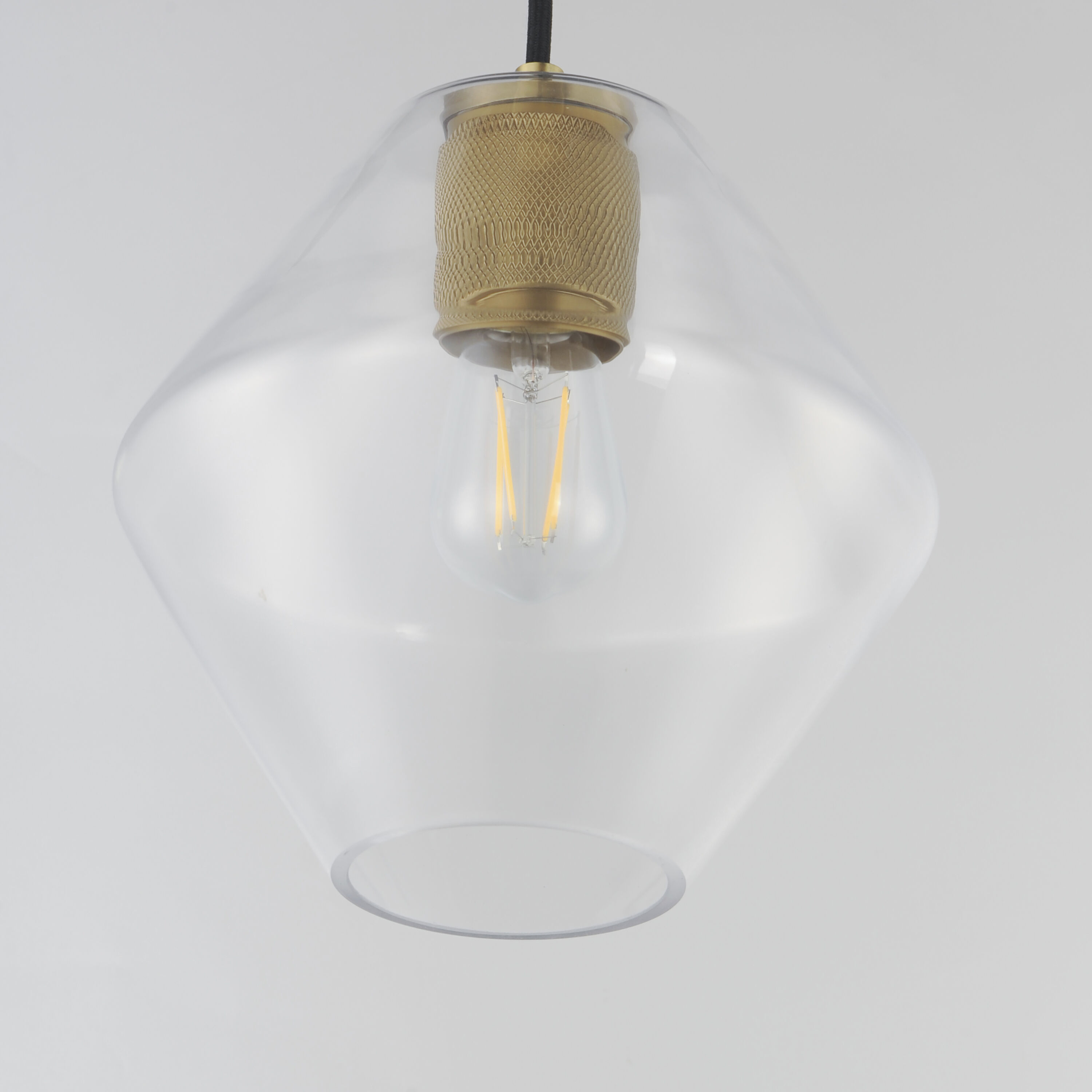 Geode 1 Light 9.5 inch Natural Aged Brass Single Pendant Ceiling Light