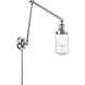 Dover 30 inch 3.50 watt Polished Chrome Swing Arm Wall Light, Franklin Restoration