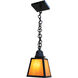 A-line 1 Light 4.75 inch Bronze Pendant Ceiling Light in Gold White Iridescent, Empty