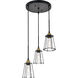 Auspice 3 Light 16 inch Brass and Black Pendant Ceiling Light