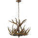 Canada 6 Light 22 inch Natural Horn Chandelier Ceiling Light