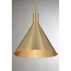 Pharos 1 Light 13 inch Noble Brass Pendant Ceiling Light