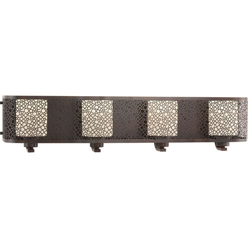 Mingle 4 Light 33 inch Antique Bronze Bath Vanity Wall Light