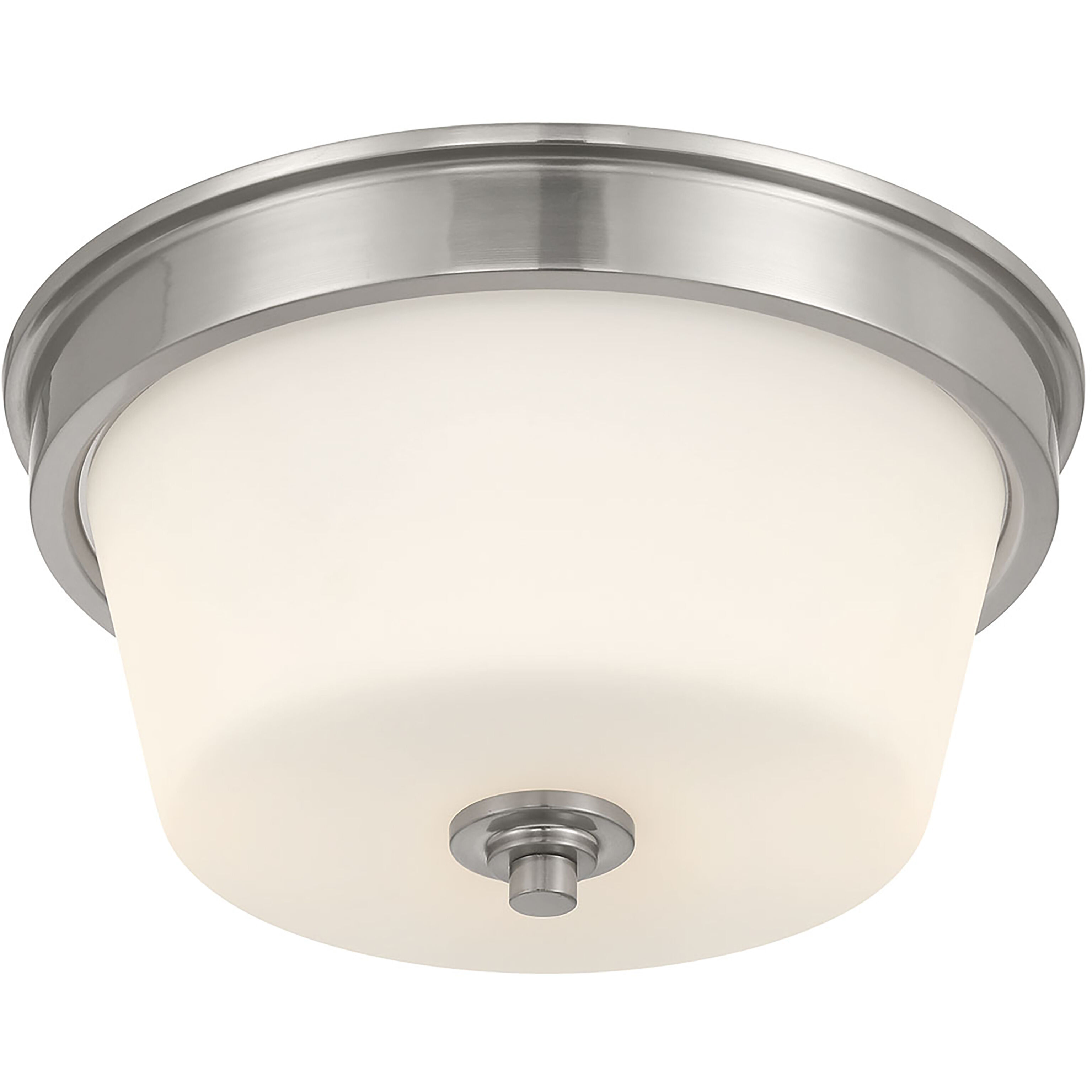 Strayhan 2 Light 13 inch Brushed Nickel Flush Mount Ceiling Light