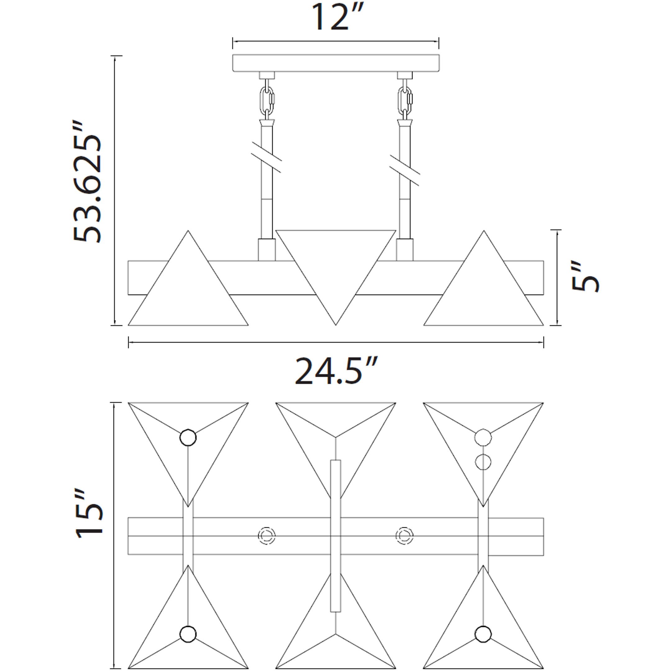Avante 6 Light 15 inch Matte Black Chandelier Ceiling Light