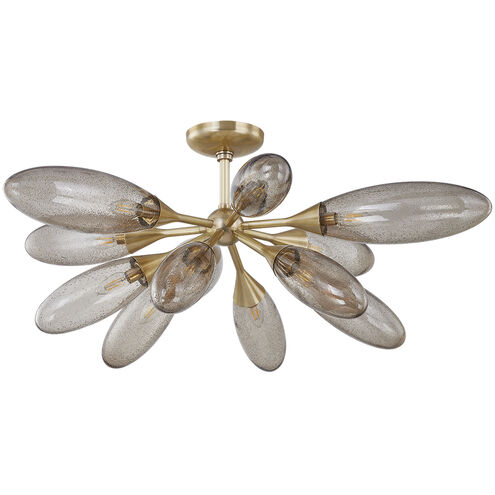 Cordoba 12 Light 39.5 inch Vintage Brass Semi Flush Ceiling Light