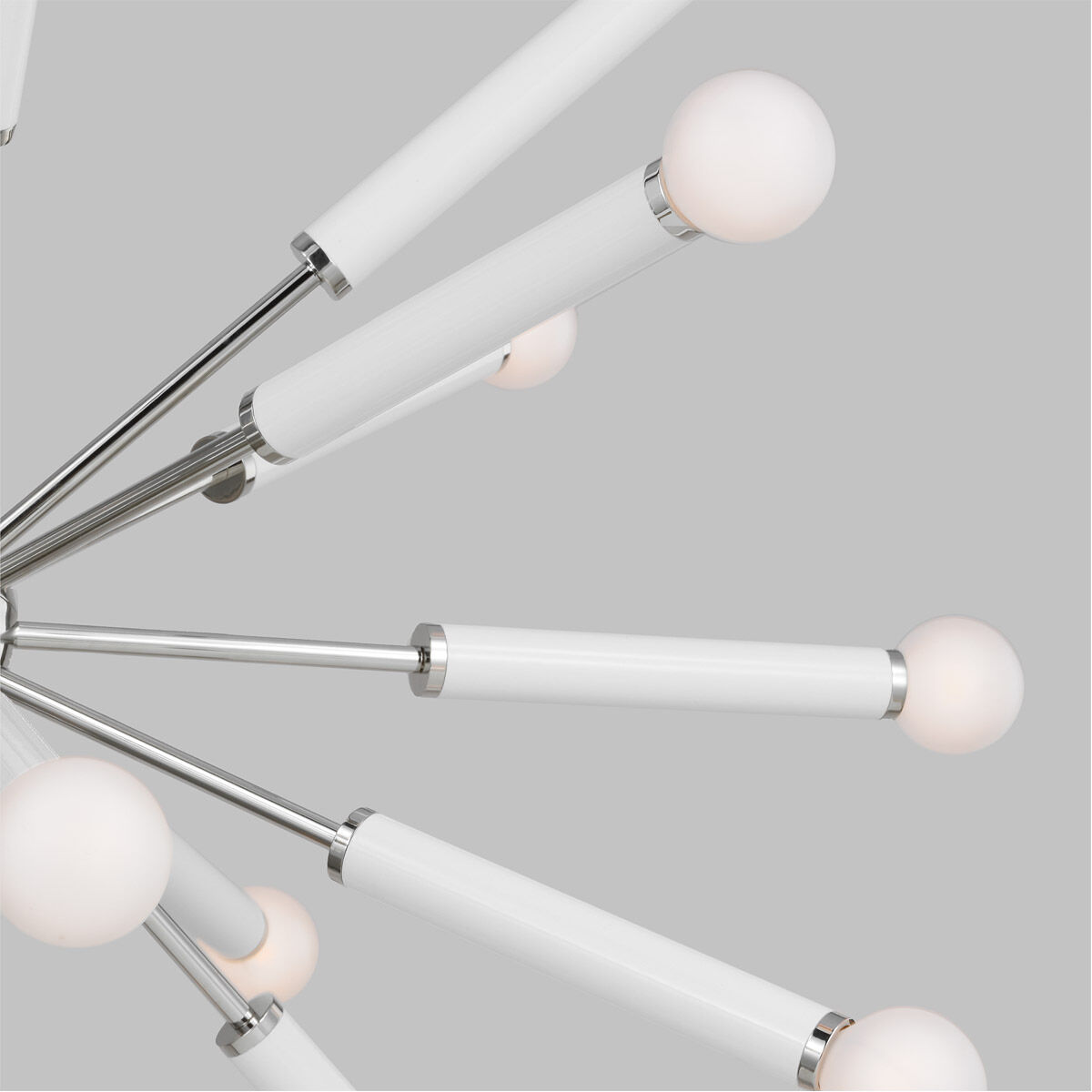 kate spade new york Monroe 18 Light 32.38 inch Polished Nickel Chandelier Ceiling Light in Polished Nickel / Gloss White