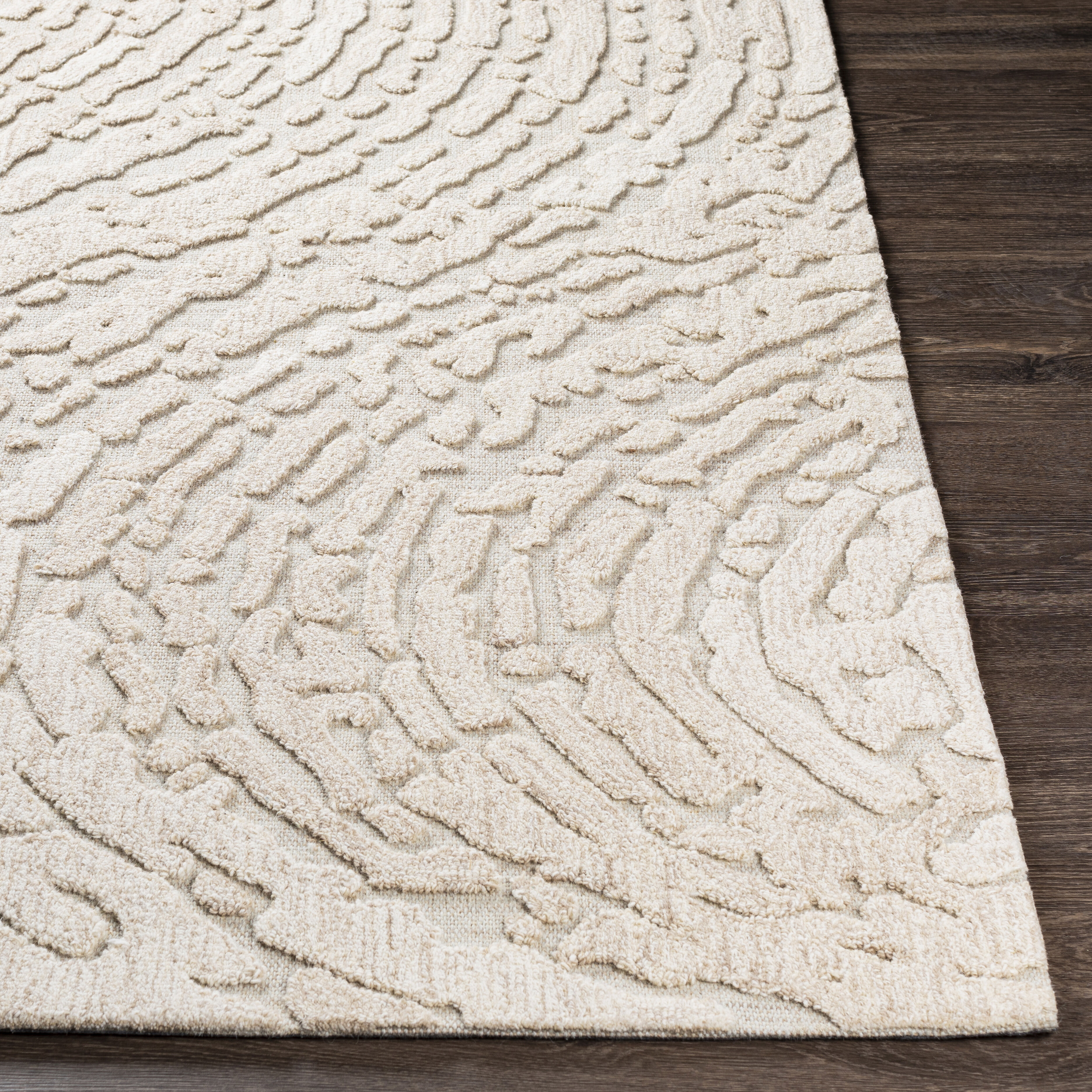 Oakland 36 X 24 inch Cream Rug in 2 x 3, Rectangle