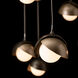 Brooklyn 10 Light 38 inch Dark Smoke/Soft Gold Mobile Pendant Ceiling Light, Double Shade