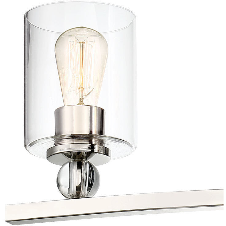 Studio 5 4 Light 33 inch Polished Nickel Bath Light Wall Light