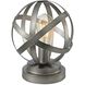 Lenwell 11 inch 40 watt Antique Silver Table Lamp Portable Light