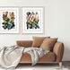Earthy Brushstrokes / Earthy Circles Blue and Green and Rust Framed Art, Propac