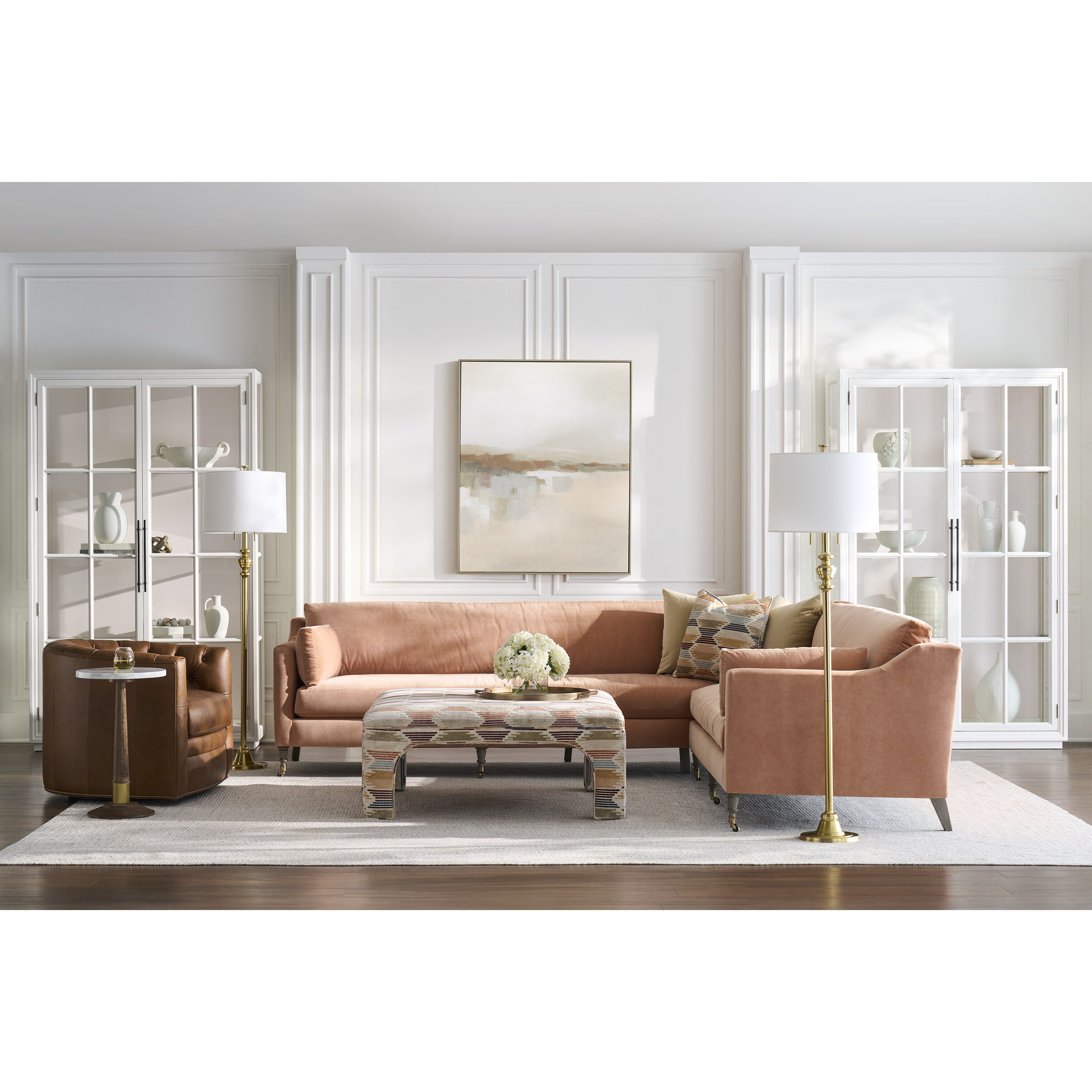 Arthur 65 inch 100.00 watt Modern Brass Floor Lamp Portable Light