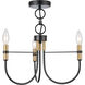 Foundry 3 Light 18.11 inch Black and Brass Pendant Ceiling Light
