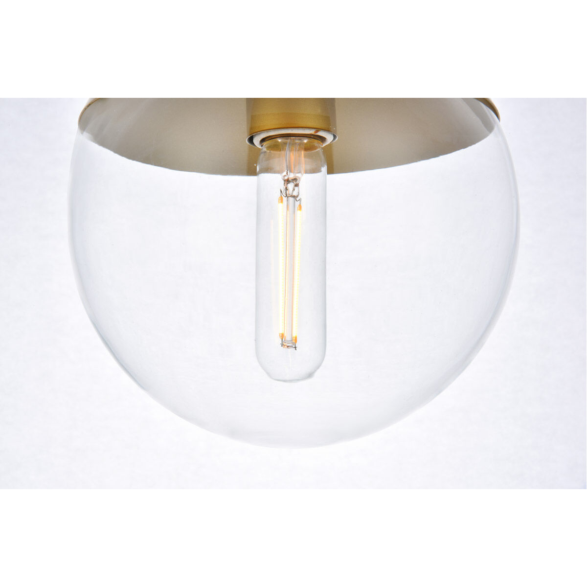 Eclipse 1 Light 8 inch Brass Pendant Ceiling Light
